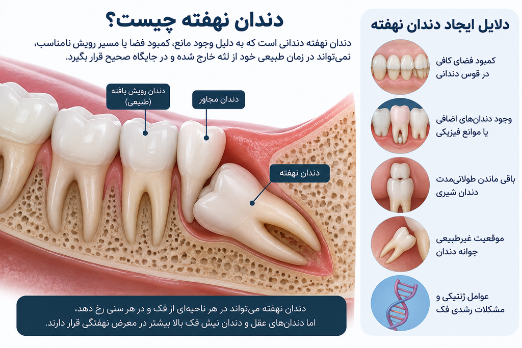نمای رادیوگرافی فک و دندانها برای بررسی وضعیت رویش دندانها